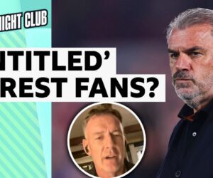 Chris Sutton on fan calls for Ange Postecoglou sacking at Forest