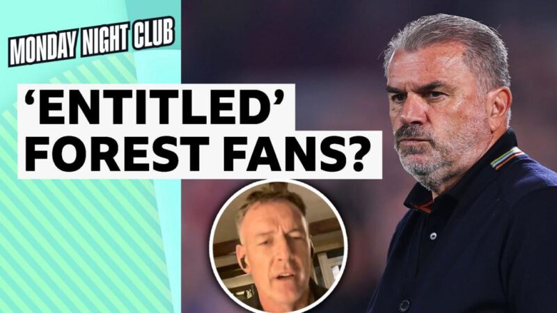 Chris Sutton on fan calls for Ange Postecoglou sacking at Forest