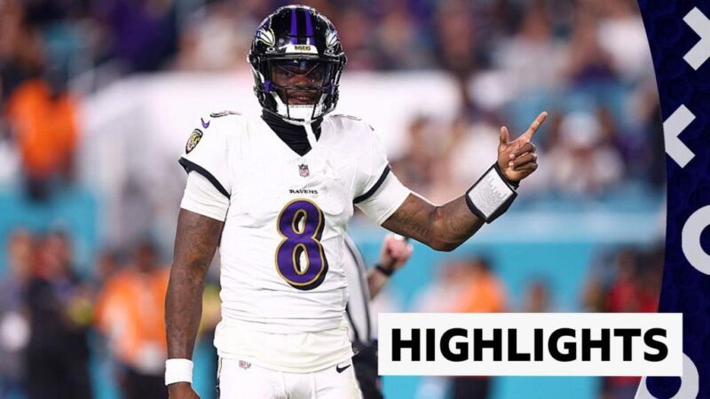 Jackson stars on return from injury as Ravens beat Dolphins