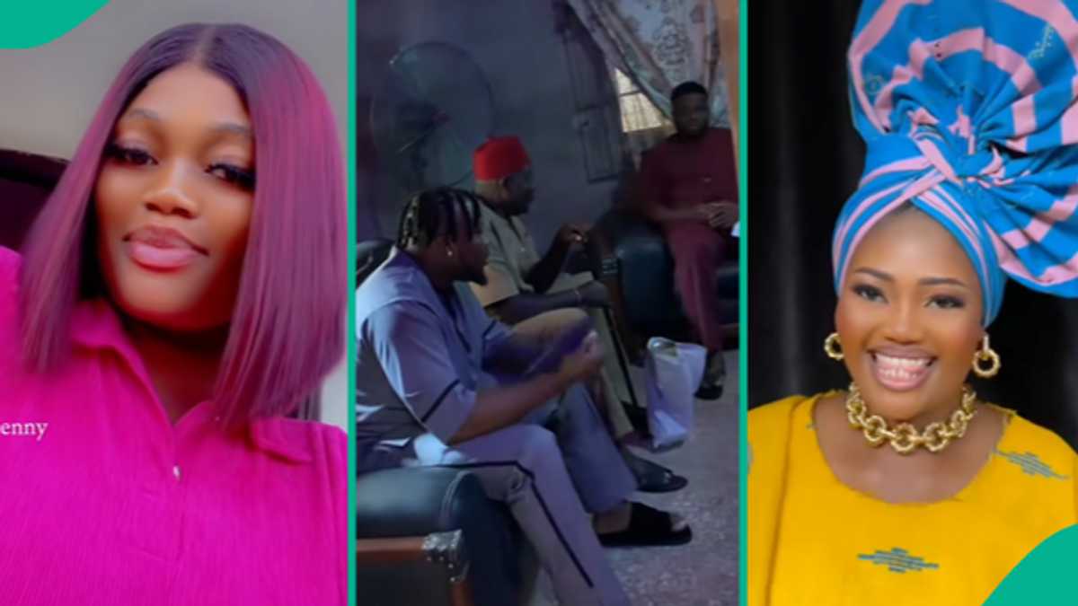 “6 Months of Dating”: Lady Rejoices as Man Proposes Marriage, Visits Her Family in Video