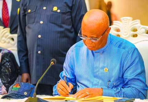 Eno signs N695b 2025 supplementary budget