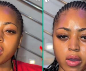 Watch emotional video as lady displays what she discovered in her apartment