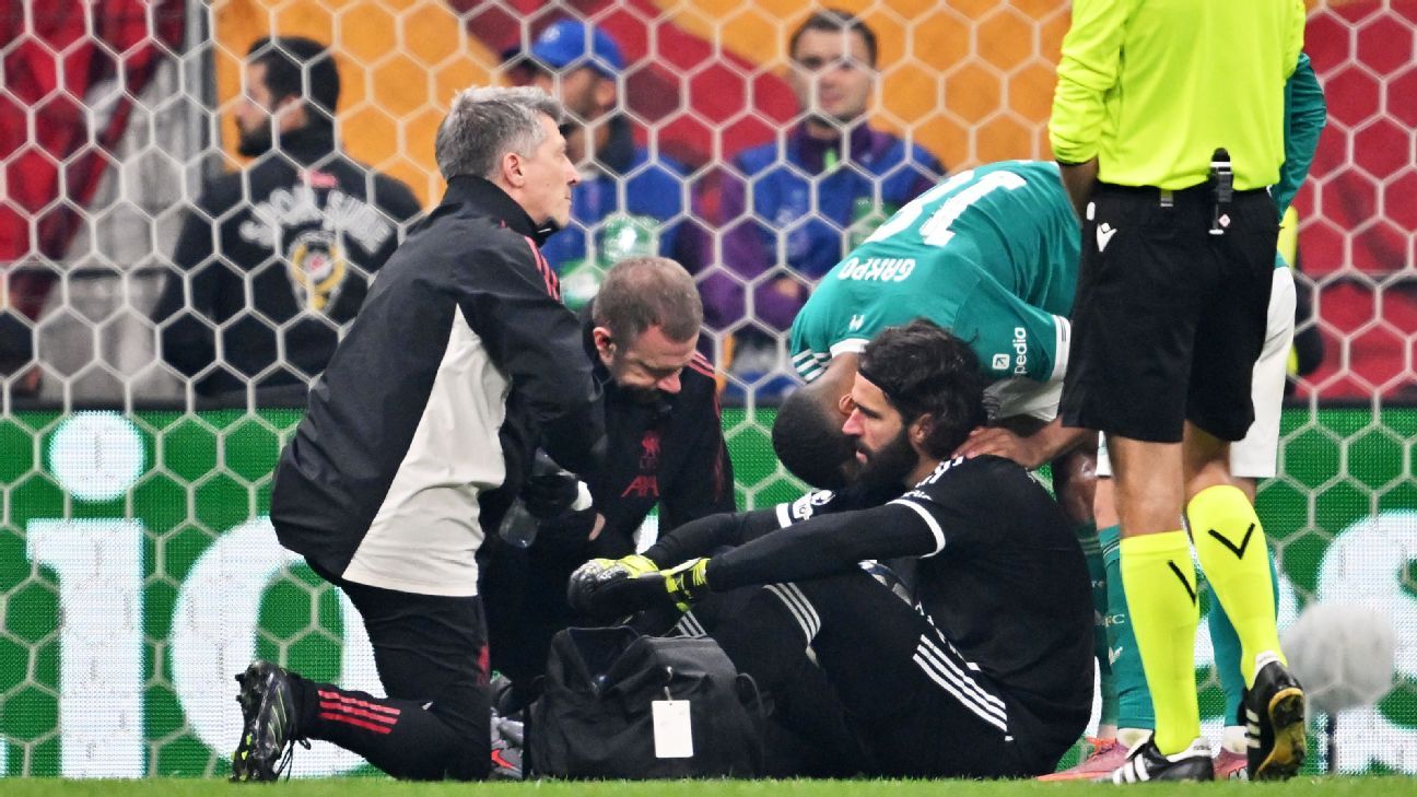 Liverpool rue Alisson, Ekitike injuries in costly defeat