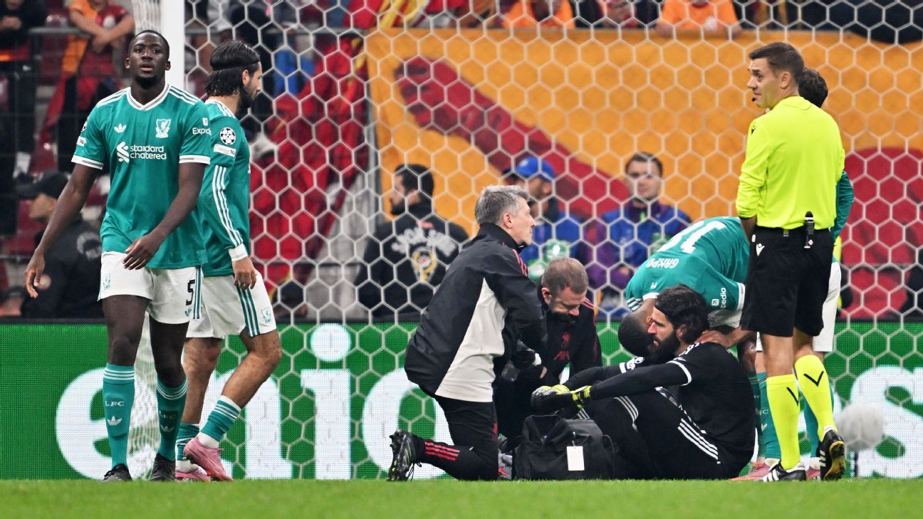 Liverpool’s Alisson set for several weeks out with injury – Slot