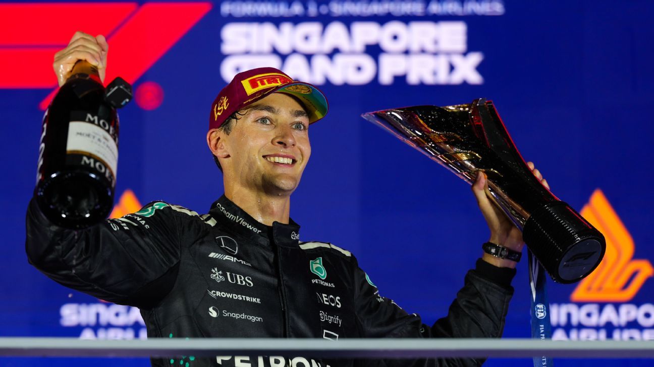 Russell wins Singapore GP as McLaren crowned F1 constructors’ champions