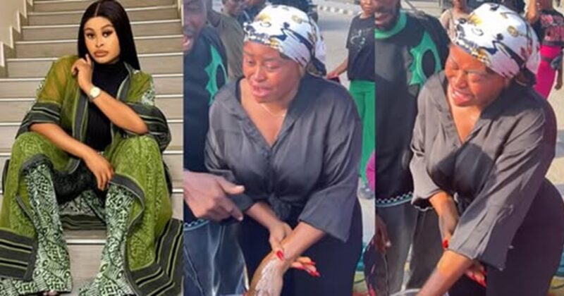 Actress Sarah Martins ass@ulted by KAI officers while cooking free food for the homeless in Lagos