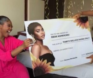 VIDEO: Fans gift #BBNaija’s Dede N30m on her 24th birthday