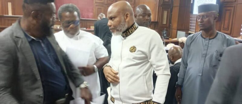 Again, Nnamdi Kanu Appears In Court Without Lawyer, Set To Defend Self