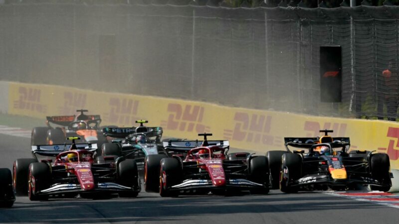 Follow live Mexico Grand Prix: Norris leads as Hamilton gets 10-sec penalty
