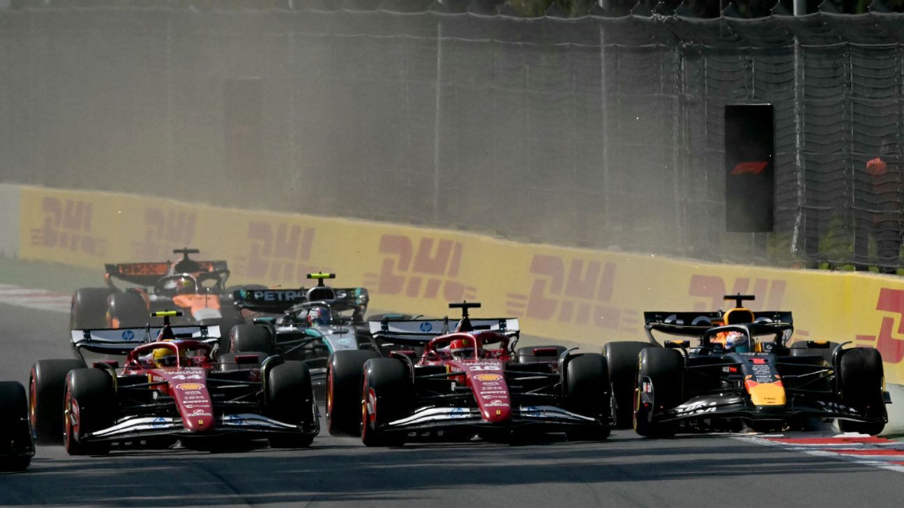 Follow live Mexico Grand Prix: Norris leads as Hamilton gets 10-sec penalty