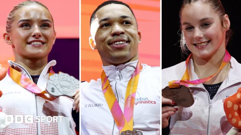 World Artistic Gymnastics Championships: Ruby Evans and Abigail Martin win floor medals