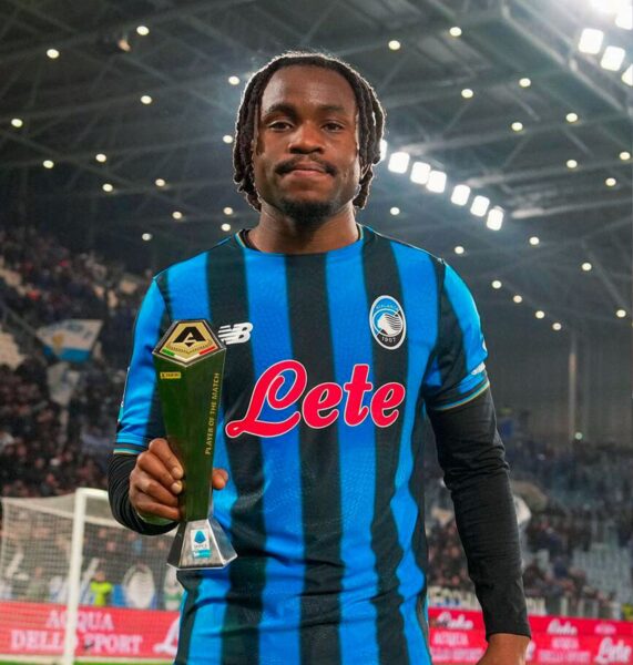 Lookman Wins MOTM Award In Atalanta’s Draw With Milan