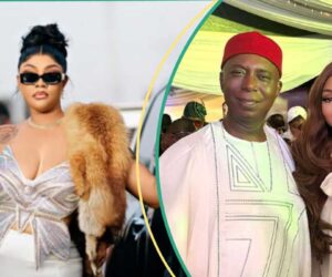 Ned Nwoko Allegedly Beat Regina Daniels? Angela Okorie Taunts Colleagues Over Her Marital Crisis