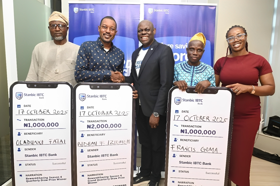 Stanbic IBTC Bank rewards 78 savers with ₦16 million in sixth monthly and second quarterly draws