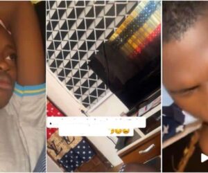 “Help me beg him” – Lady cries out as boyfriend goes silent after she breaks his TV