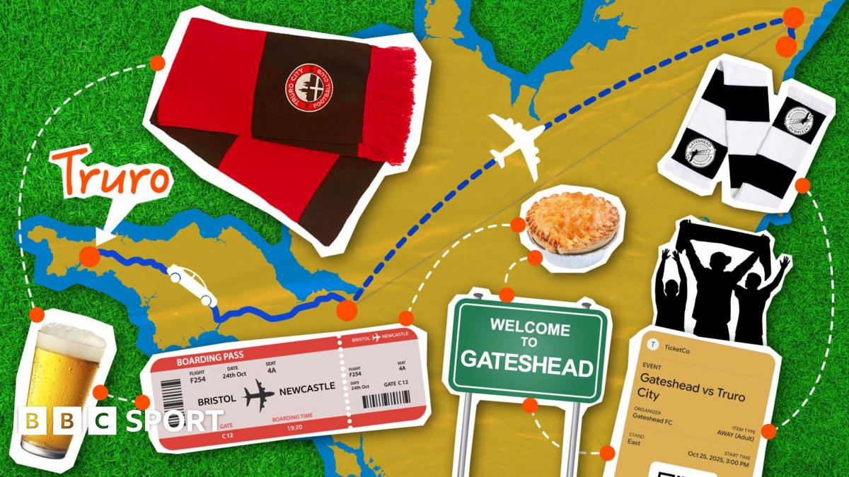 Gateshead vs Truro: Fans travel 914 miles for furthest away match in English football history