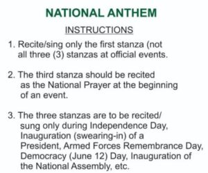 NOA releases new guidelines for reciting National Anthem 