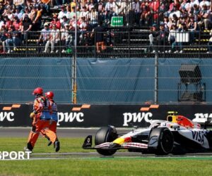 Mexico City Grand Prix: Liam Lawson has near miss with F1 marshals