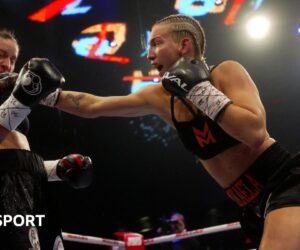 Mikaela Mayer: American beats Mary Spencer to become three-division world champion