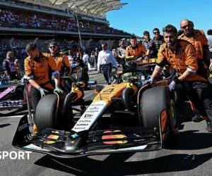 US Grand Prix: Red Bull fined for trying to remove tape marking Lando Norris’ grid position