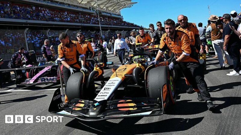 US Grand Prix: Red Bull fined for trying to remove tape marking Lando Norris’ grid position