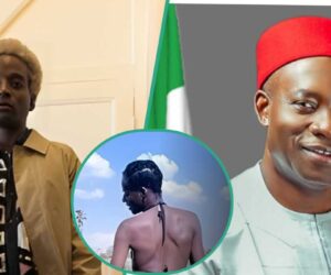 Gov Soludo’s Son Ozonna Causes a Stir With Sultry Swimsuit As He Goes Swimming, Picture Trends