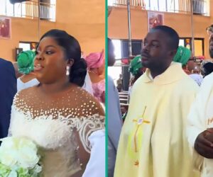 Drama as 8 Priests Attend Wedding of Man Who Quit Seminary to Get Married, Video Generates Buzz