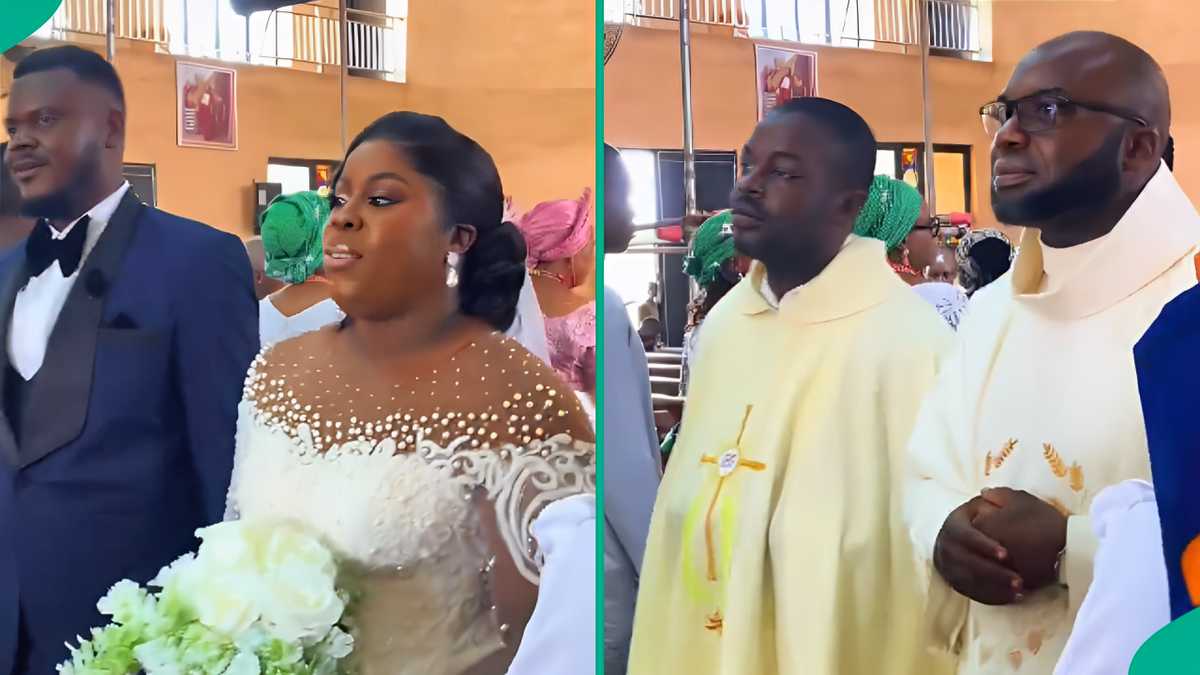Drama as 8 Priests Attend Wedding of Man Who Quit Seminary to Get Married, Video Generates Buzz