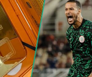 Ekong Flaunts Customised Gold-Plated iPhone 17 After Super Eagles Reach World Cup Playoff