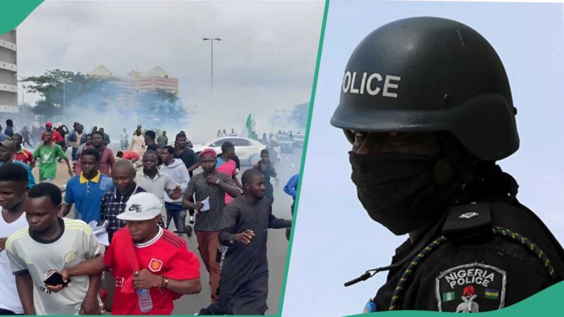 Breaking: Gunshots Rock Abuja as Security Forces Clash with ‘Free Nnamdi Kanu’ Protesters