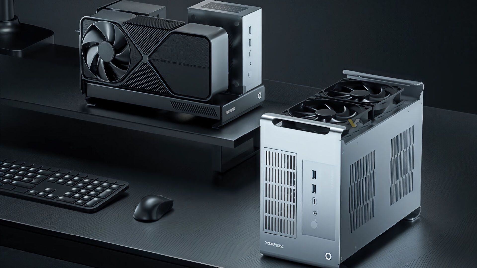 Topfeel’s crazy new eGPU dock literally lets you stack a GPU and mini PC into one powerful cube