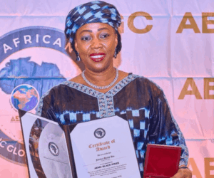 Fatima Maada Bio, receives AEMA Black Prize for global advocacy at AEGC 2025 Summit in New York