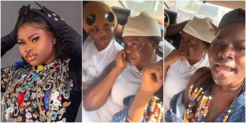 Drama as Mandy Kiss picks up mother and daughter for mocking her online