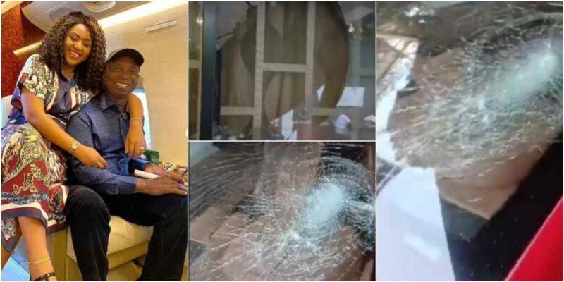 Ned Nwoko releases video of property Regina Daniels allegedly destroyed