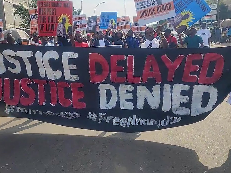 Police Fire Tear Gas, Arrest Protesters At Abuja Rally Demanding Nnamdi Kanu’s Release – Arise News