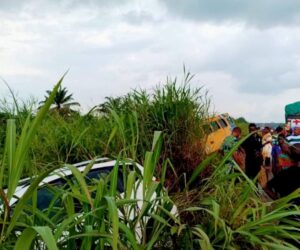 Singer J Martins survives ghastly accident after car plunged into bush on Enugu-Aba-Port Harcourt expressway