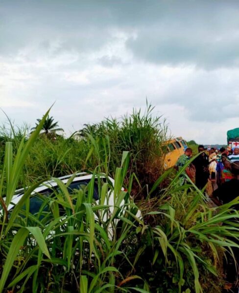 Singer J Martins survives ghastly accident after car plunged into bush on Enugu-Aba-Port Harcourt expressway