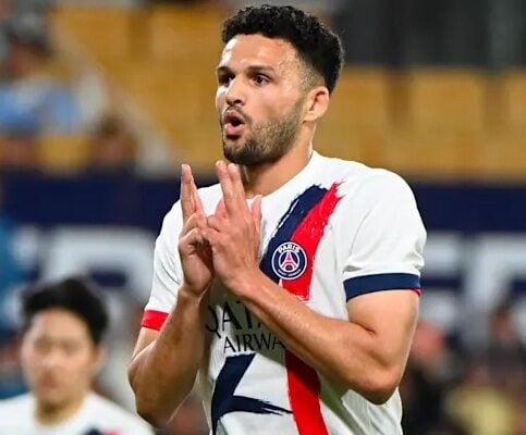 Dembele-less PSG Beat Barcelona With Ramos’ Late Goal