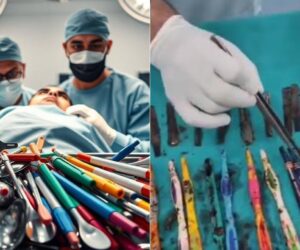Doctors shocked as they remove 29 spoons and 19 toothbrushes from patient’s stomach