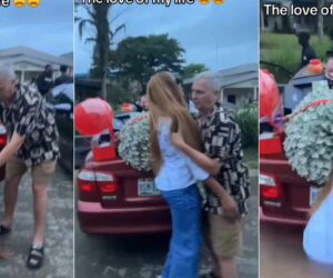 Graduate appreciates her man as she signs out of school