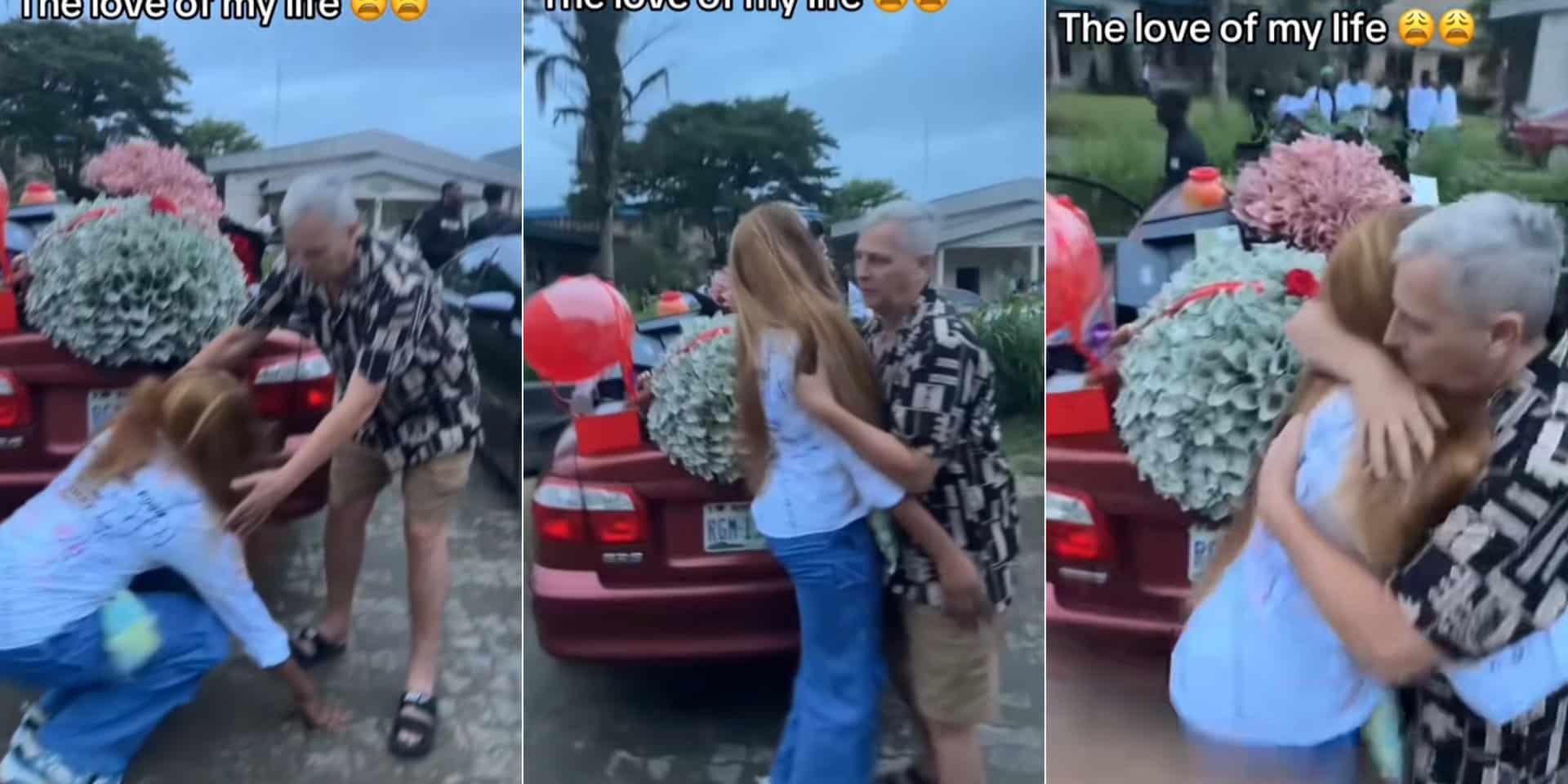 Graduate appreciates her man as she signs out of school