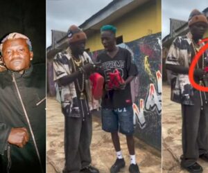 Portable gifts fan designer shoe Skepta gifted him in UK