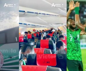 Super Eagles arrive Uyo safely after scary mid-flight emergency in Angola