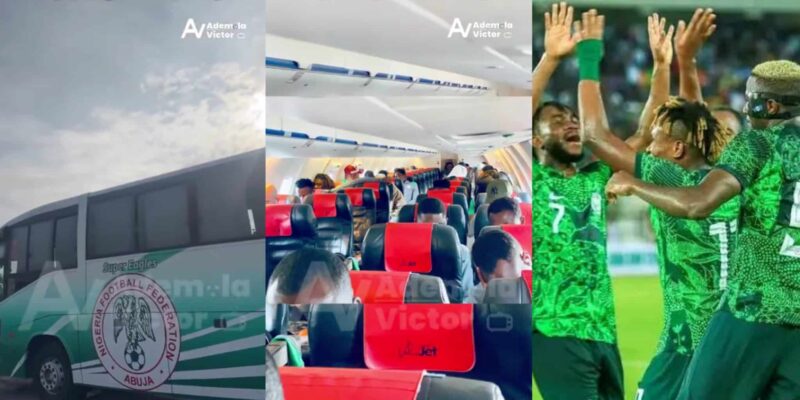 Super Eagles arrive Uyo safely after scary mid-flight emergency in Angola