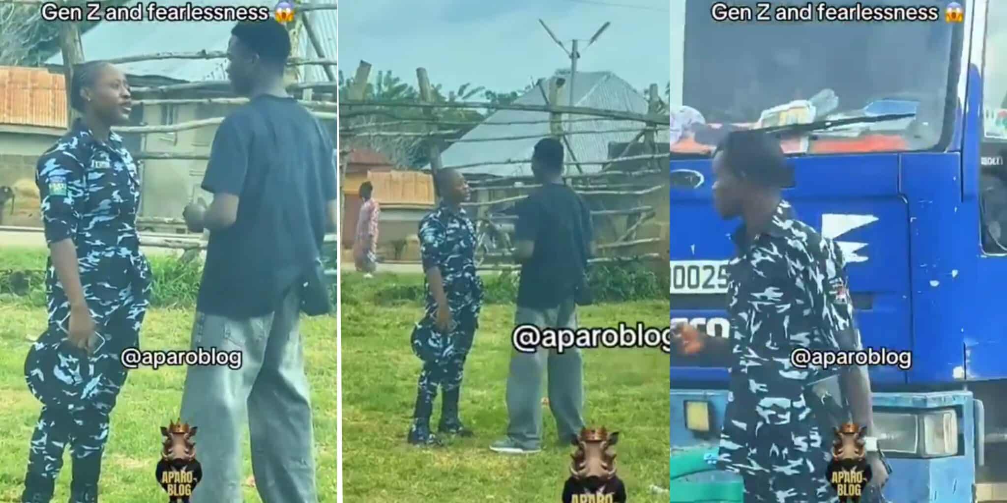 Man boldly shoots his shot at female officer in viral video