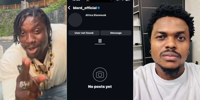 Verydarkman mocks Blord after his IG page was suspended