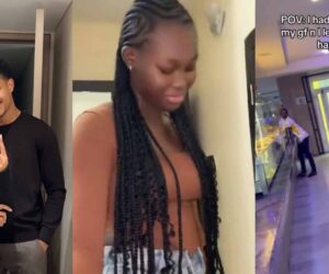 Girlfriend tracks boyfriend to hotel after argument, drags him back home