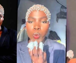 Drama as lady lights up her birthday photoshoot with burning candles