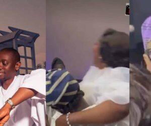 Lateef Adedimeji’s priceless reaction as fans lift his wife Mo Bimpe at movie premiere