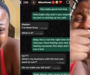 Lady in tears over boyfriend’s harsh remark following pregnancy news